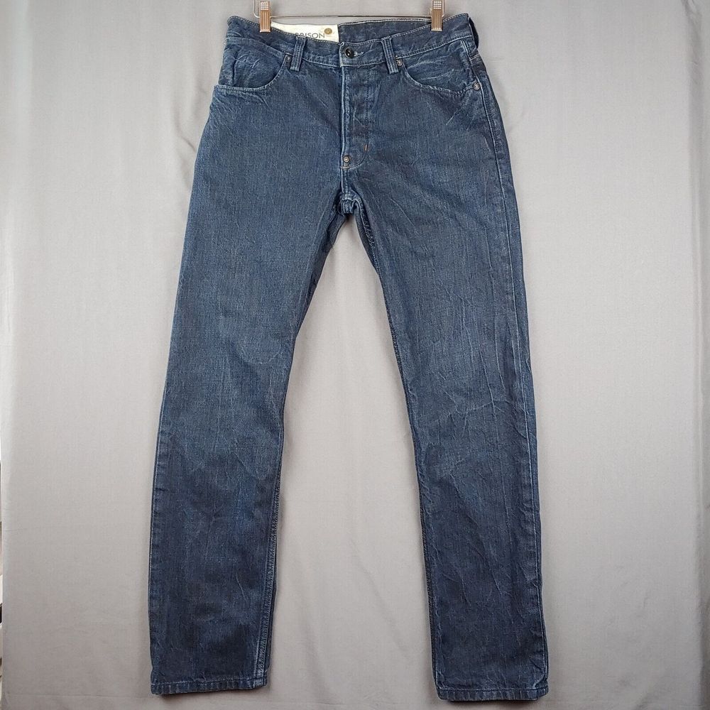 Morrison Jeans Mens 30x32 1969 Button-Fly Skinny Fit Dark‎ Wash 31x31.5